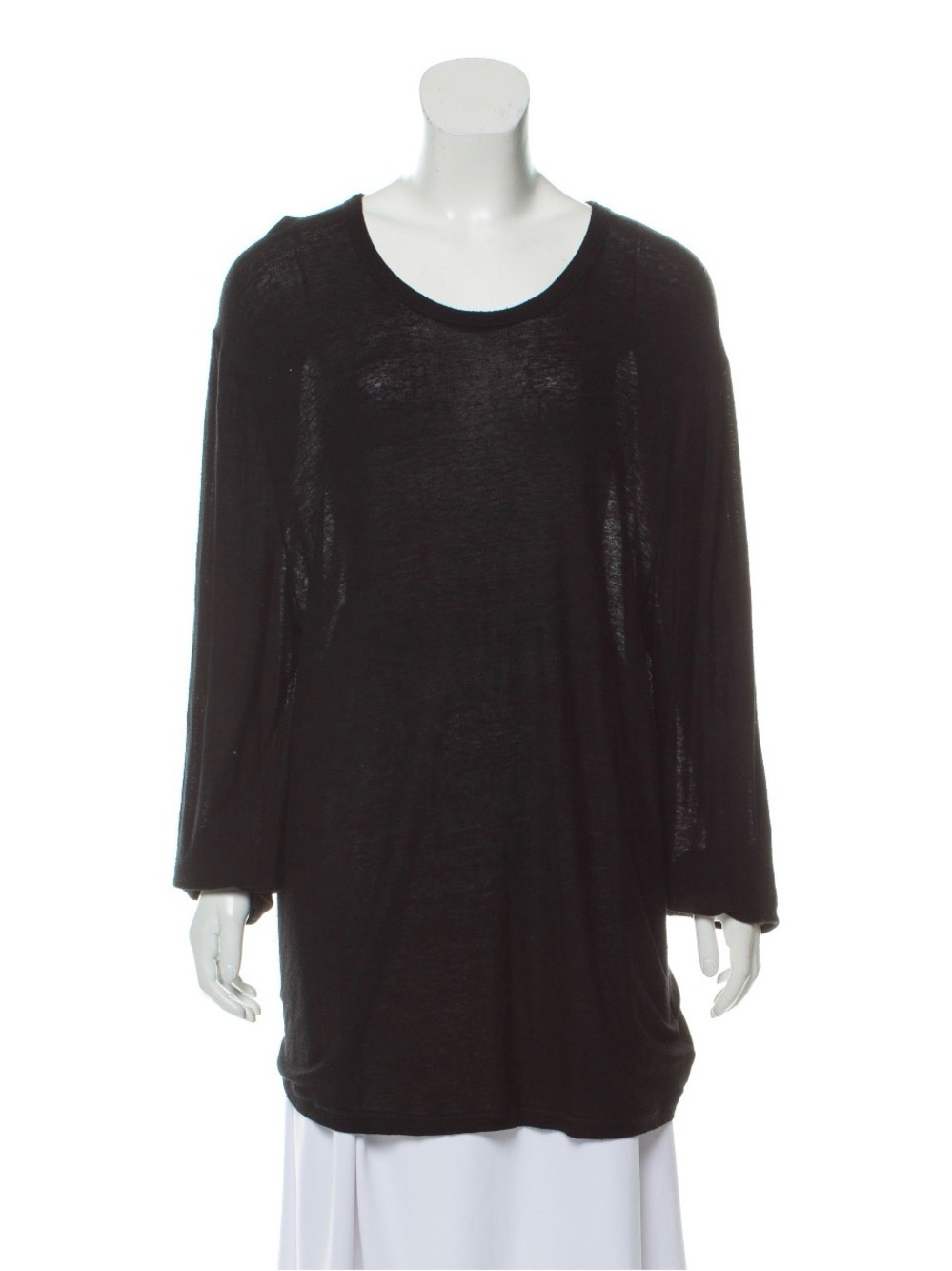 Alexander Wang Black Long-Sleeve Women's Tunic Top